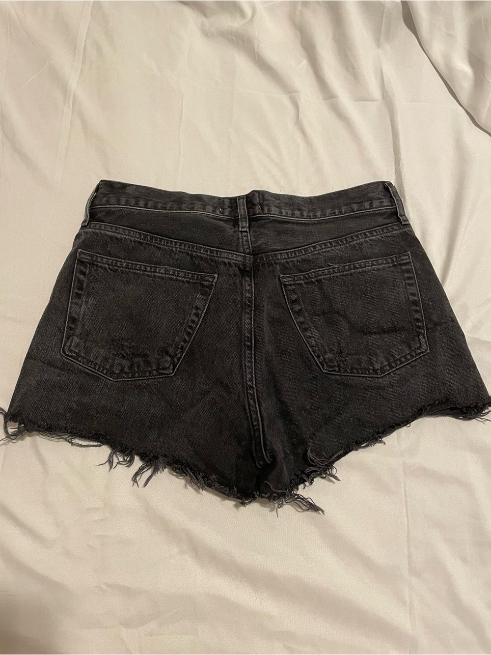 Agolde Black High-Rise Denim Cutoff Shorts - Picture 6 of 6